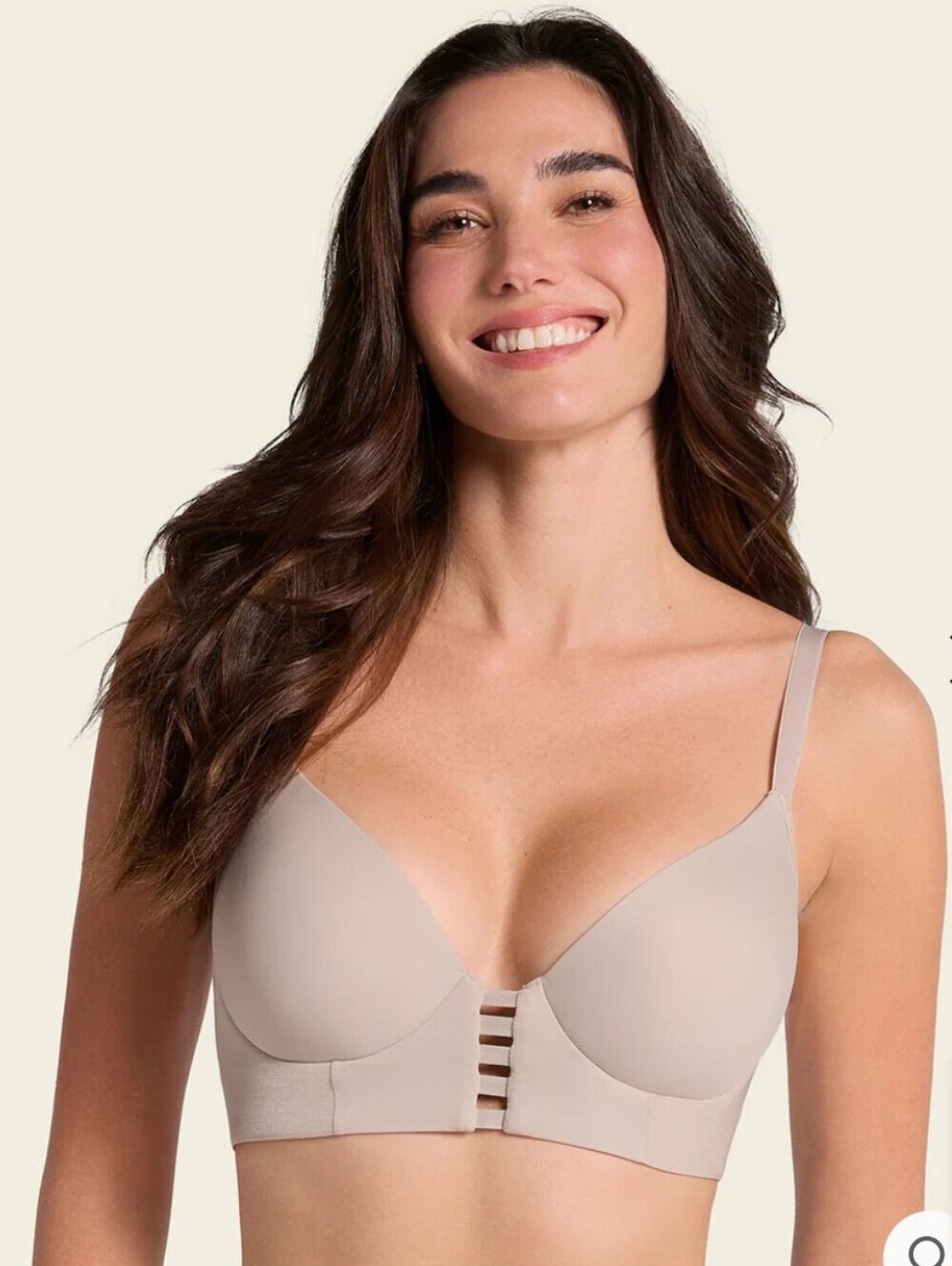 ShapeUp LEONISA Memory Foam Push-Up Underwire Bustier Bra with Strappy Front